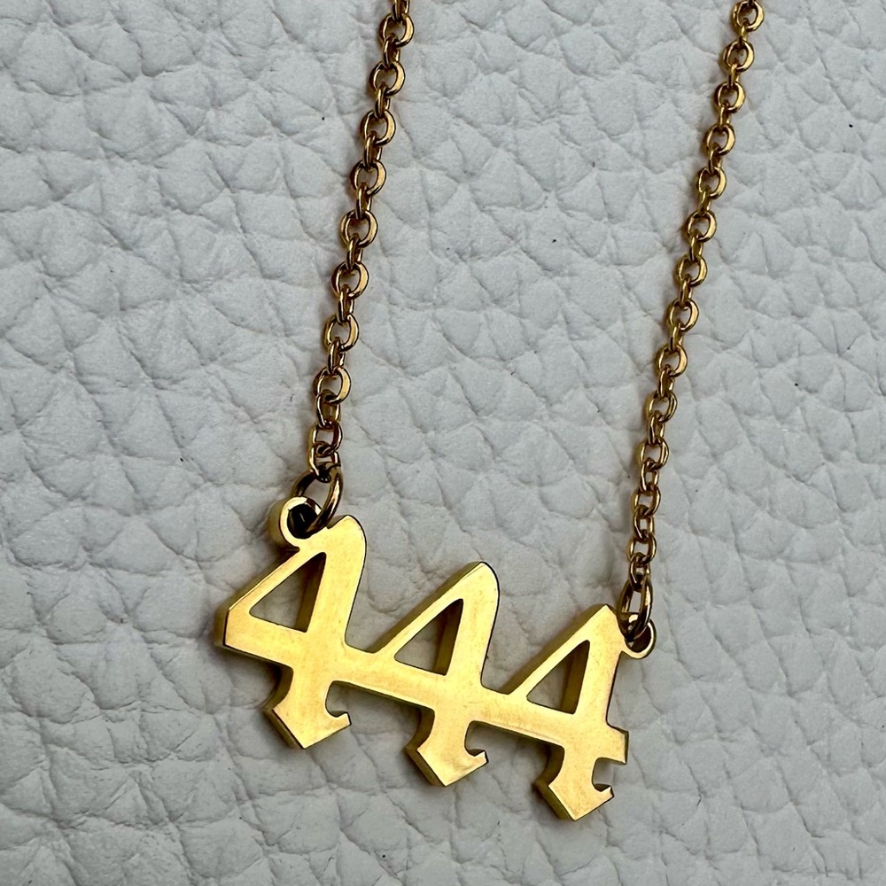 444 Angel Number Necklace - Stability